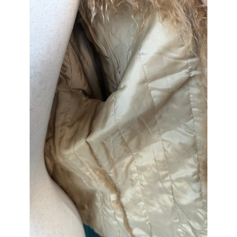 Vintage Penny Lane Suede Mongolian Fur Coat Metropolitan NY M Almost Famous Boho - Picture 9 of 11